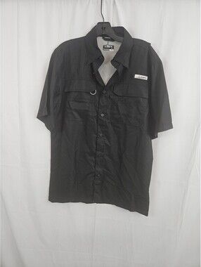 Habit Black Short Sleeve Button-Up Shirt Size S/P
